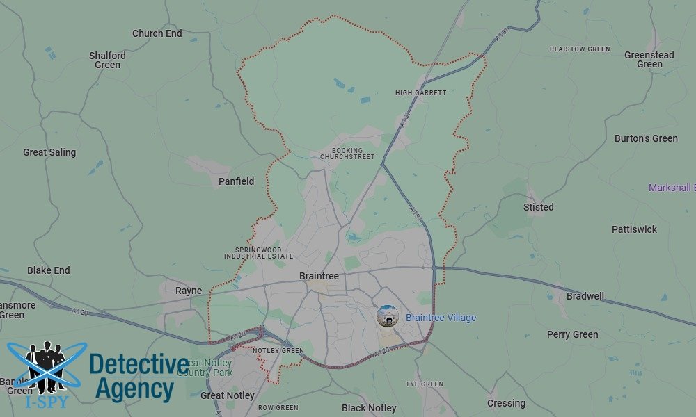 Our Detectives operate across the entire Braintree area