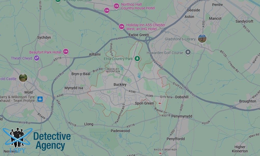 Our Detectives operate across the entire Buckley area