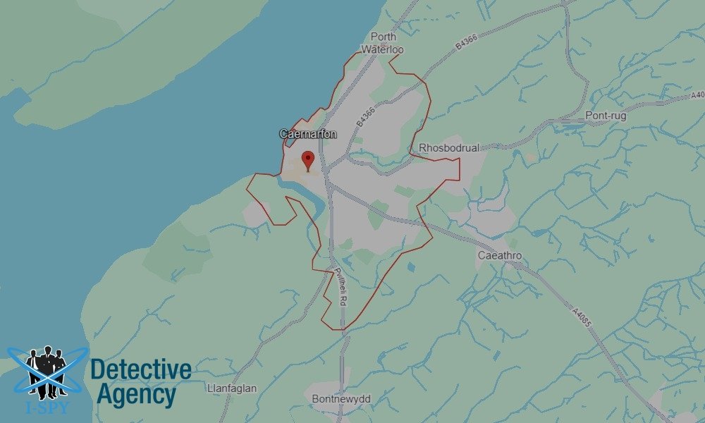 Our Detectives operate across the entire Caernarfon area