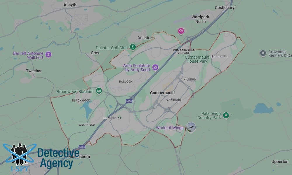 Our Detectives operate across the entire Cumbernauld area