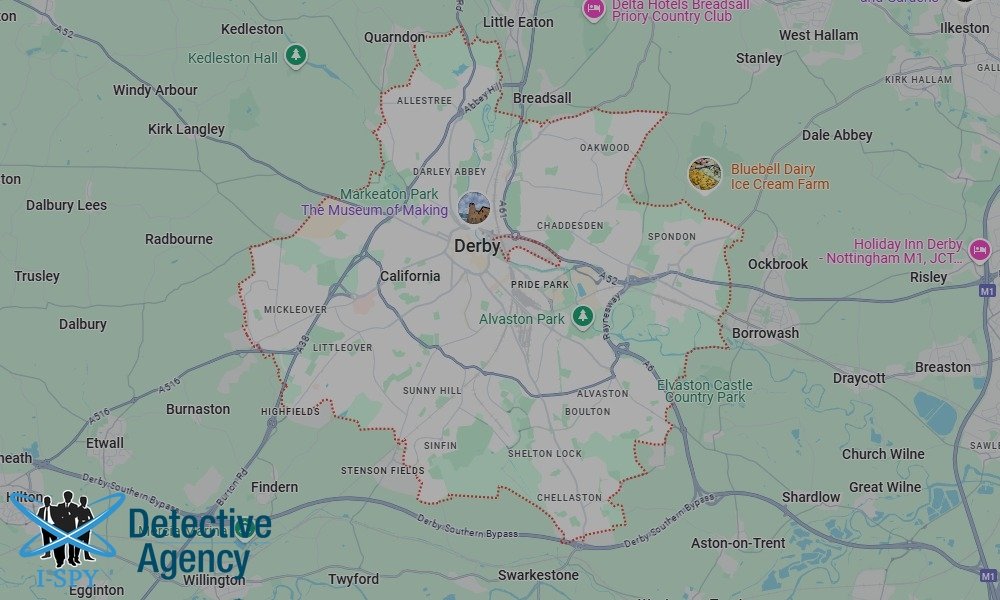 Our Detectives operate across the entire Derby area