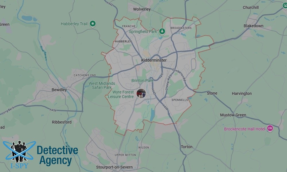 Our Detectives operate across the entire Kidderminster area