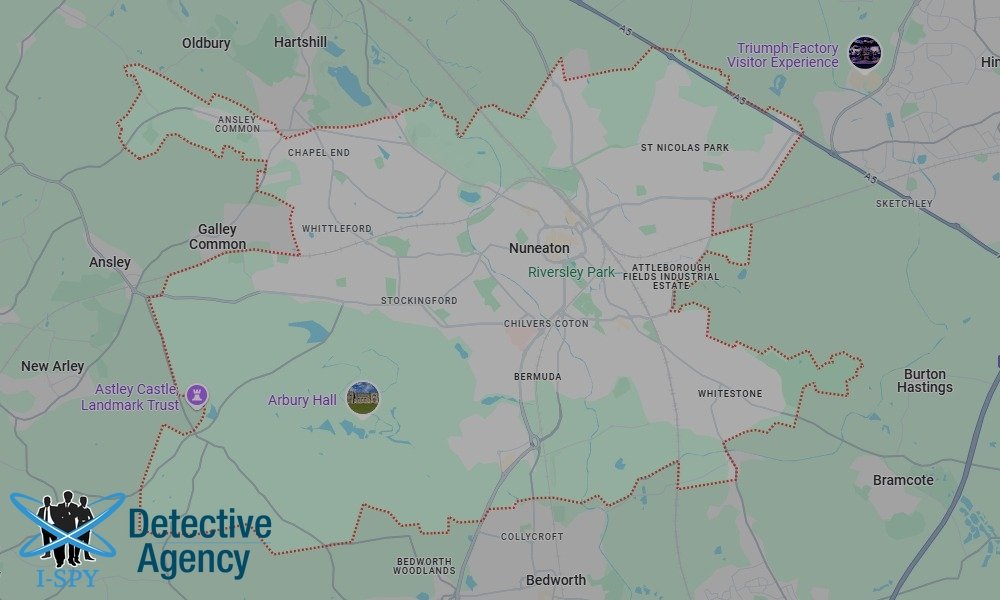 Our Detectives operate across the entire Nuneaton area