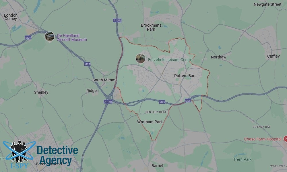 Our Detectives operate across the entire Potters Bar area