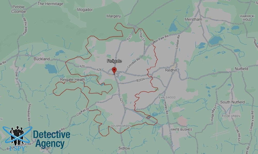 Our Detectives operate across the entire Reigate area
