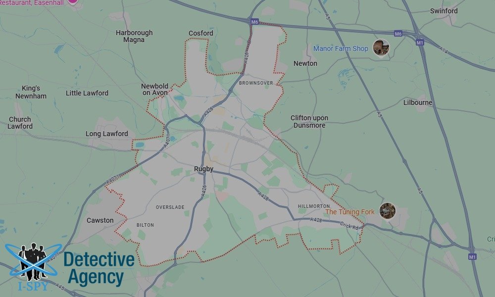 Our Detectives operate across the entire Rugby area