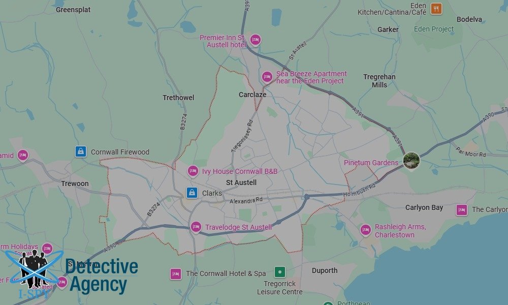Our Detectives operate across the entire St Austell area
