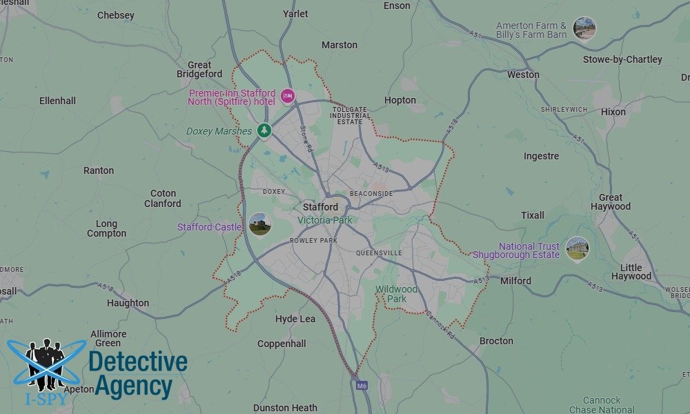 Our Detectives operate across the entire Stafford area