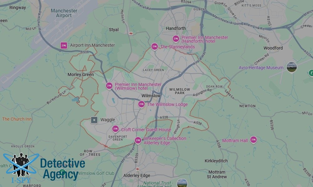 Our Detectives operate across the entire Wilmslow area