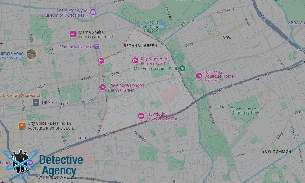 Our Detectives operate across the entire Bethnal Green area