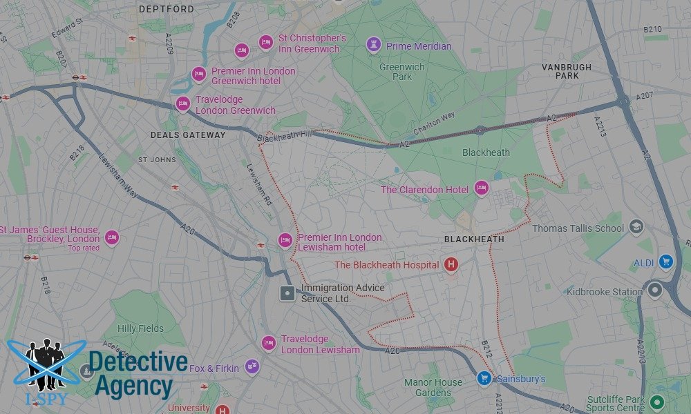 Our Detectives operate across the entire Blackheath area