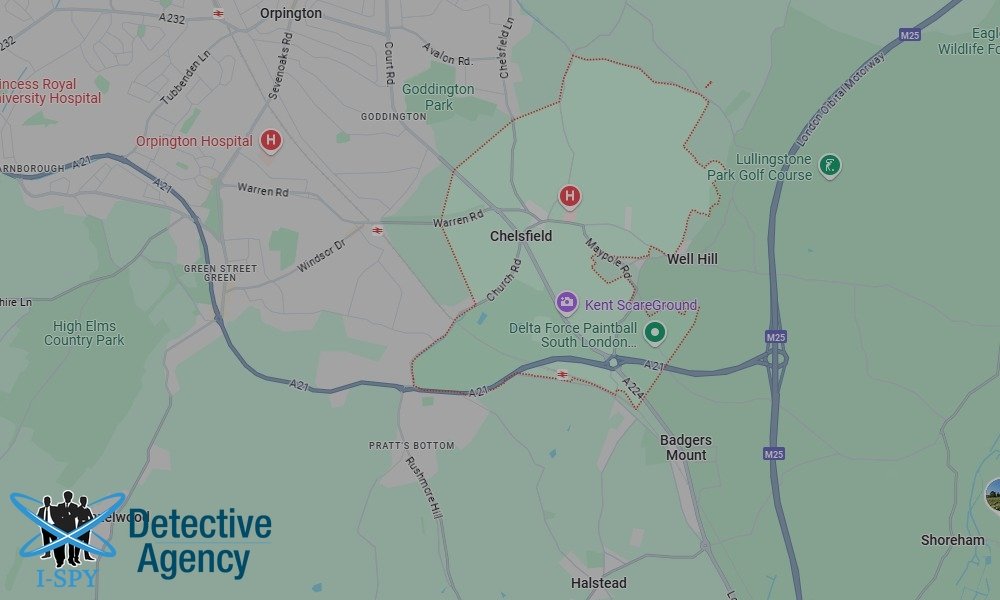 Our Detectives operate across the entire Chelsfield area