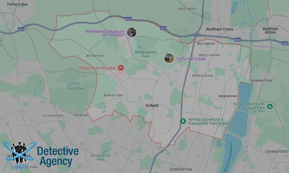 Our Detectives operate across the entire Enfield Town area