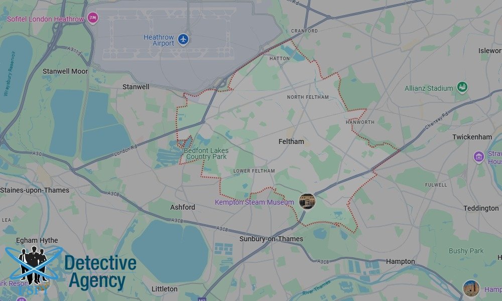 Our Detectives operate across the entire Feltham area