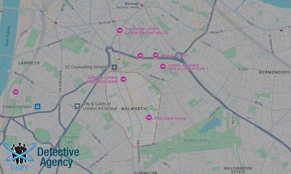 Our Detectives operate across the entire Walworth area