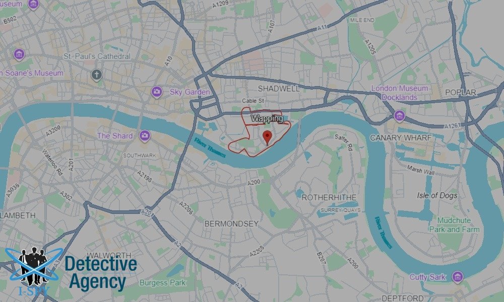 Our Detectives operate across the entire Wapping area